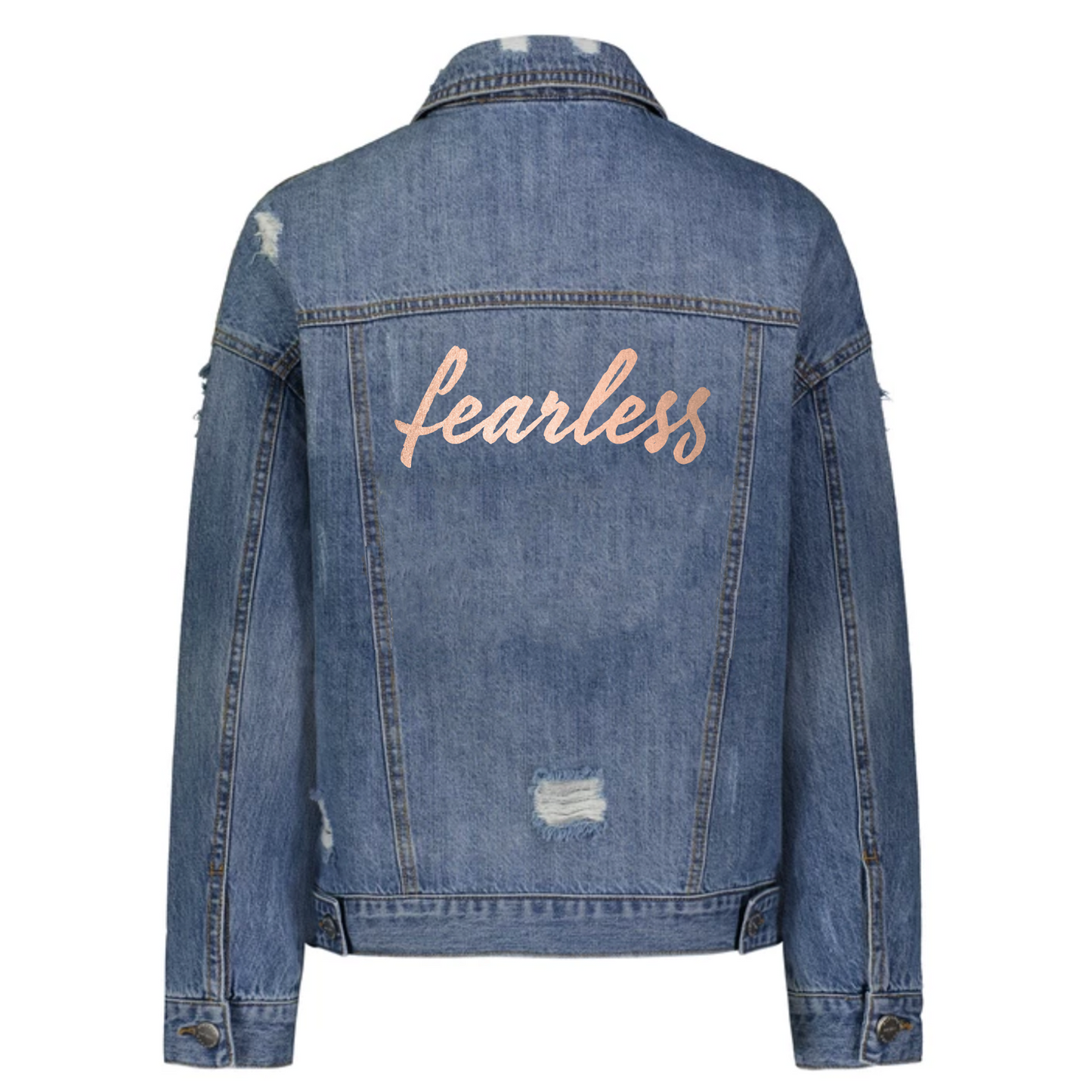 Fearless Denim Jacket in Rose Gold