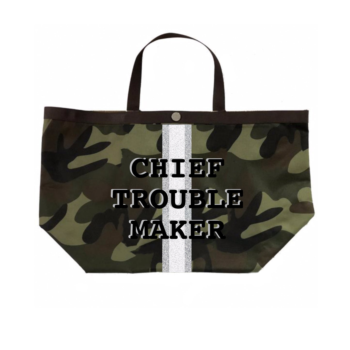 Camo Chief Troublemaker Tote in Black